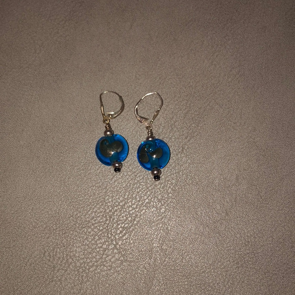 Hand-blown glass earrings